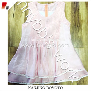 High quality pleated front stocked pink dress